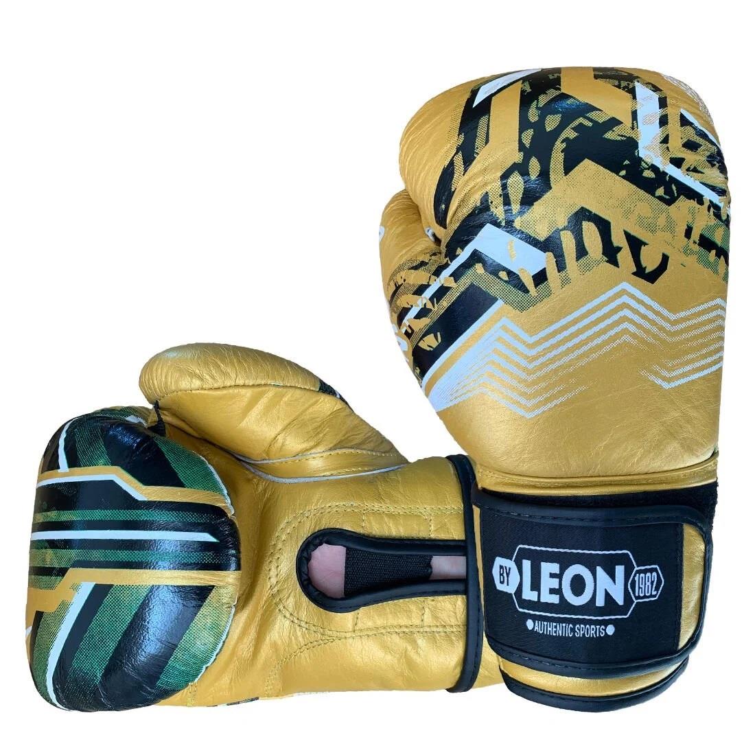 Leon Sword Deri Kick Boks ve Muay Thai Eldiveni Altın