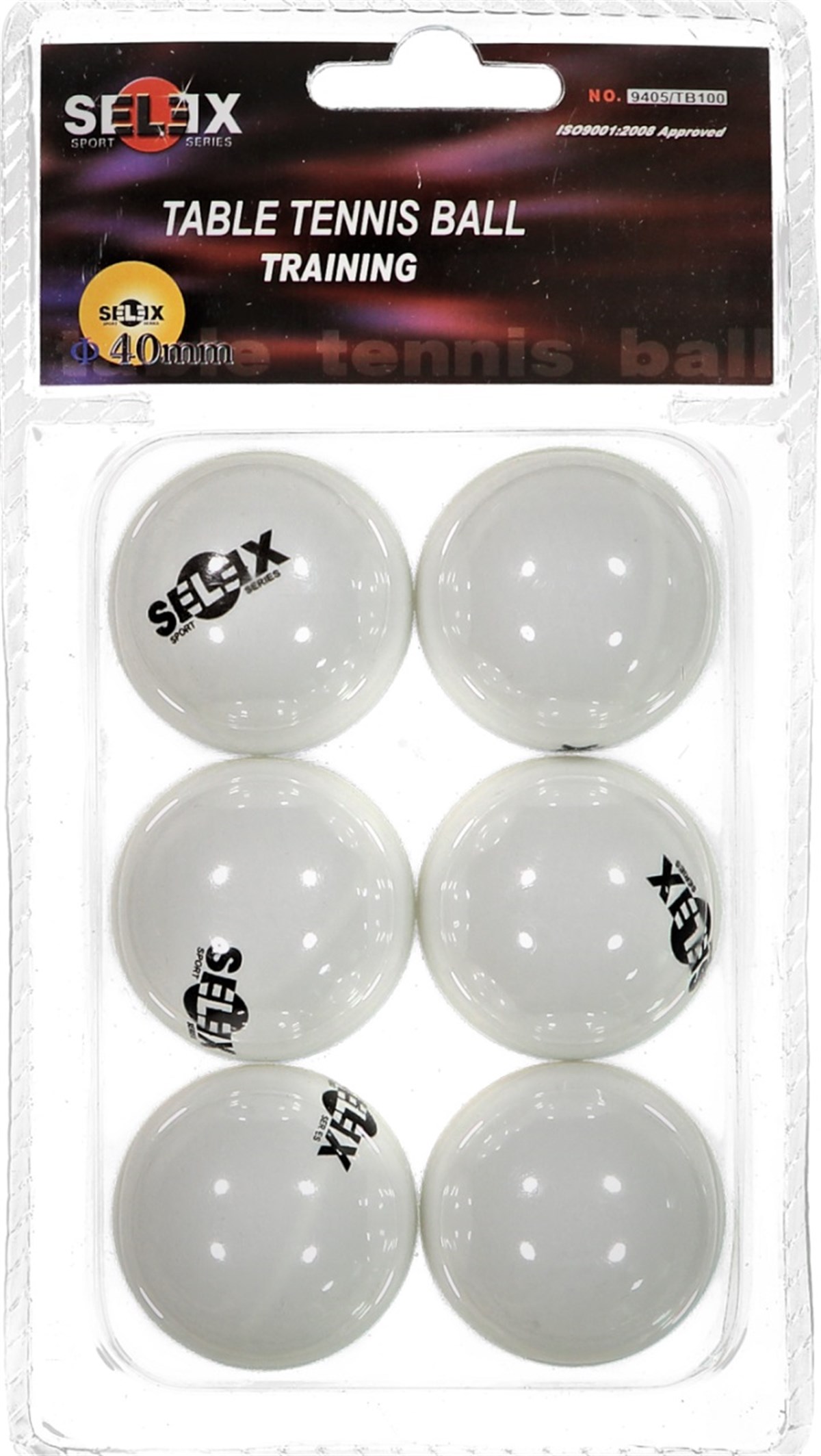 Selex TB 100 Eksiz Pinpon Topu (6'lı) (Beyaz)