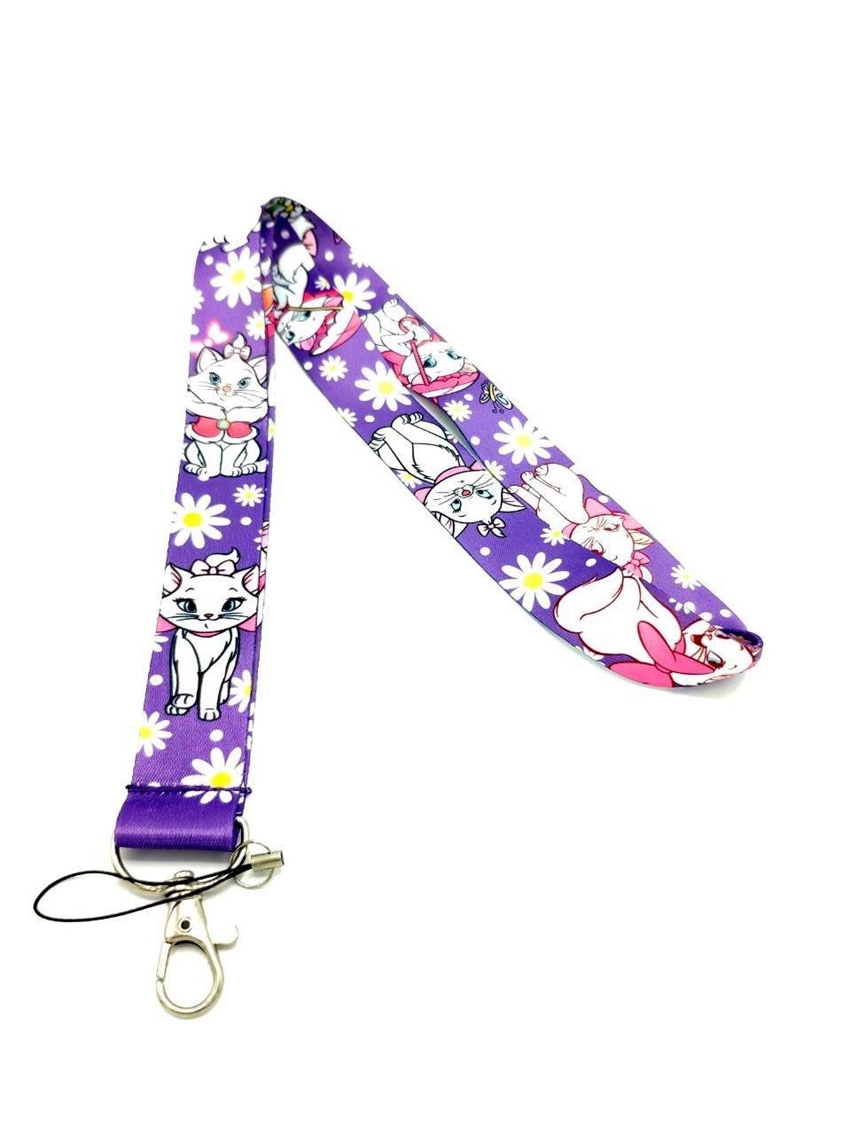 Mor Kedi Desenli Boyun Askısı 