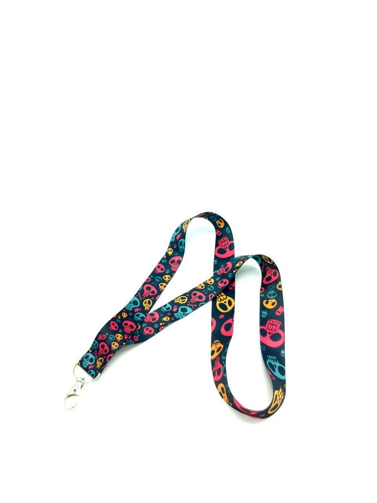 Renkli Kuru Kafa Desenli Boyun Askısı 