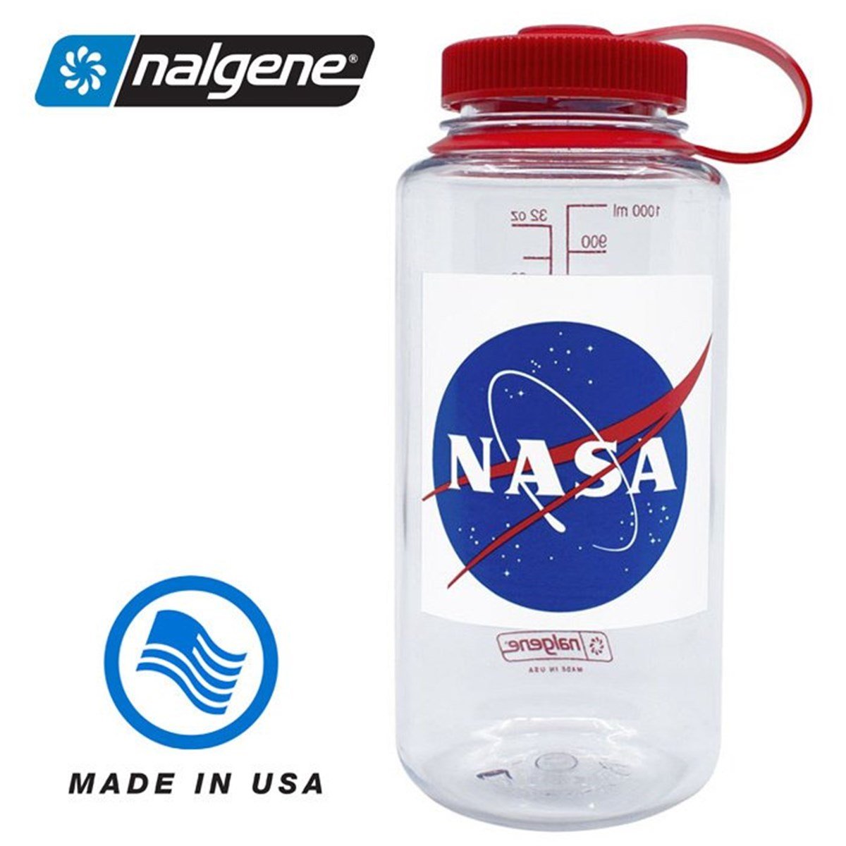 Nalgene 32 Oz Nasa Logo Tritan Suluk Matara 1 Litre Şeffaf