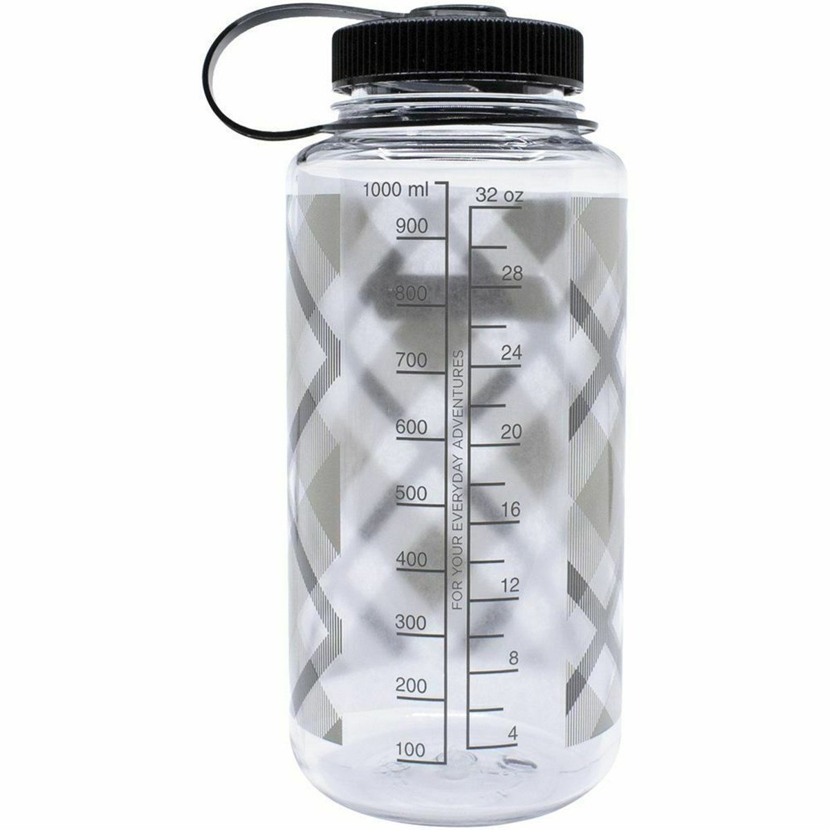 Nalgene 32 Oz Wide Mouth Suluk Matara 1 Litre Kare Desenli Gri