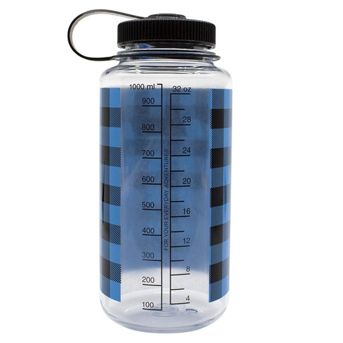 Nalgene 32 Oz Wide Mouth Suluk Matara 1 Litre Kare Desenli Mavi