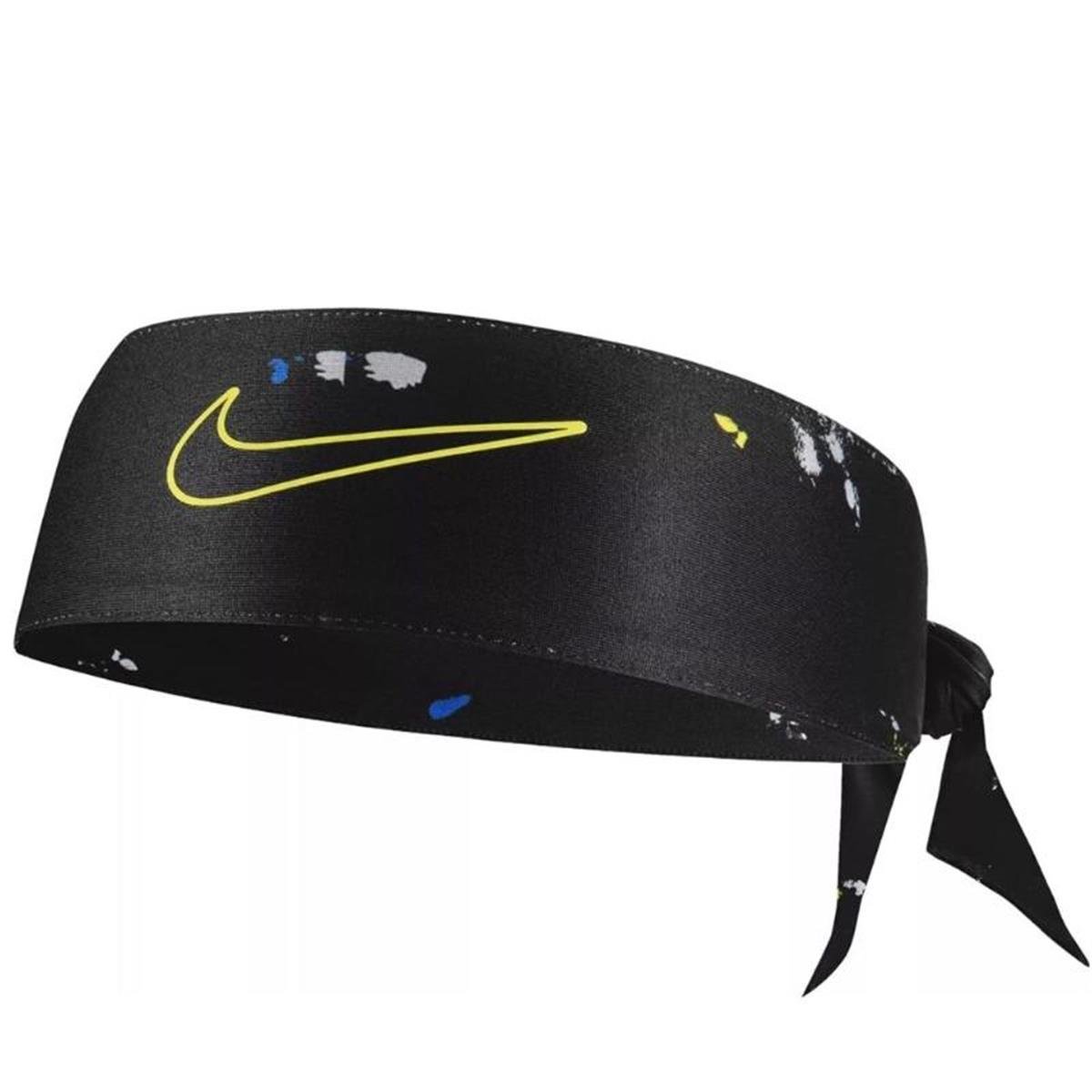 Nike Dri Fit Head Tie Bandana Tenisçi Kafa Bandı Desenli Siyah