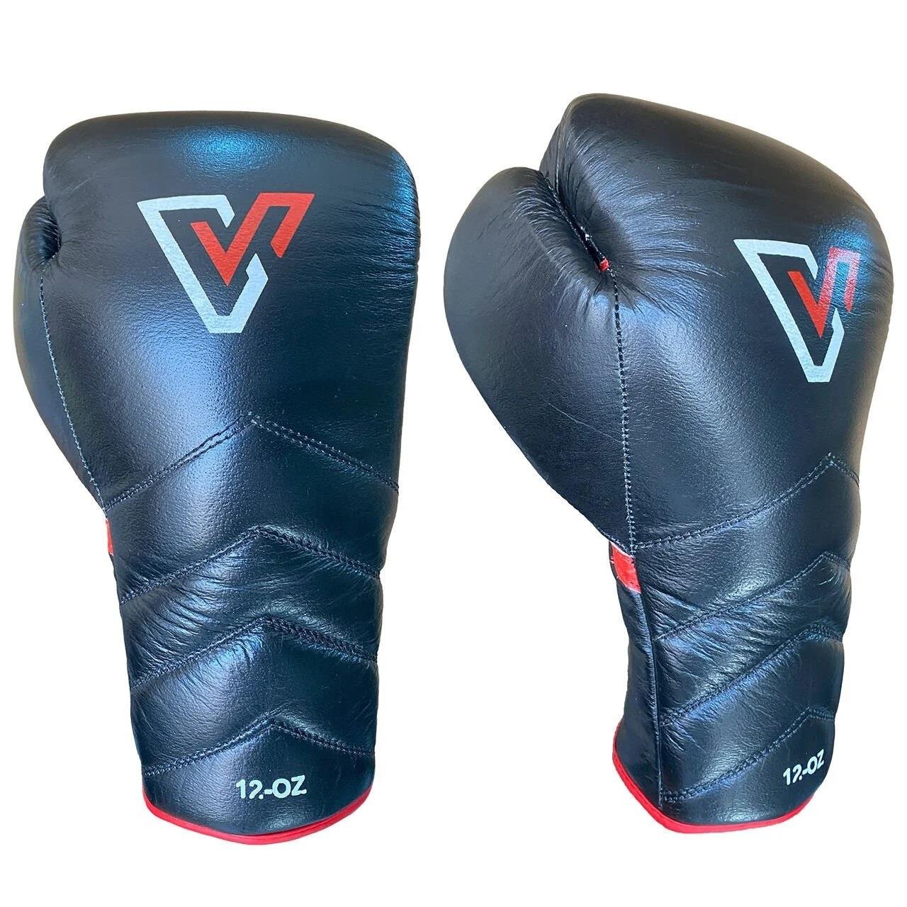 Vento Reaper Bağcıklı Hakiki Deri Boks ve Kick Boks Eldiveni Siyah