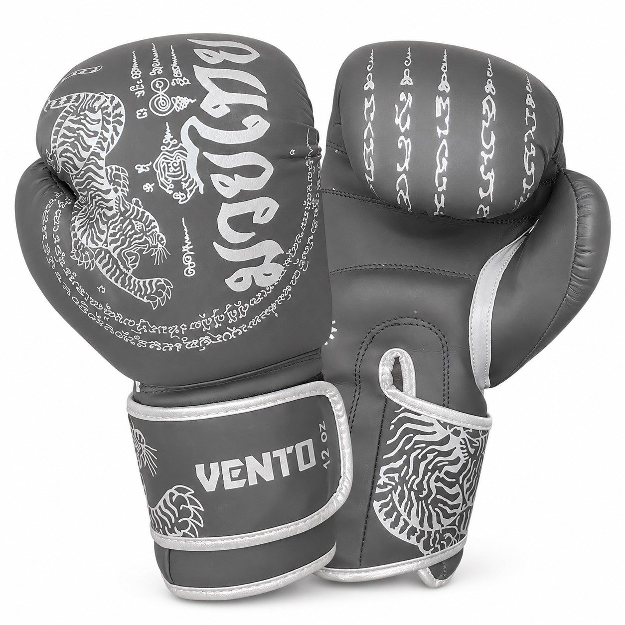 Vento Tiger Boks ve Kick-Boks Eldiveni Siyah Gümüş