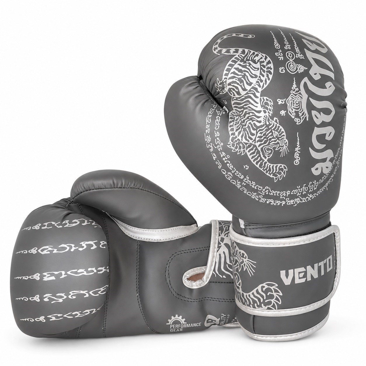 Vento Tiger Boks ve Kick-Boks Eldiveni Siyah Gümüş