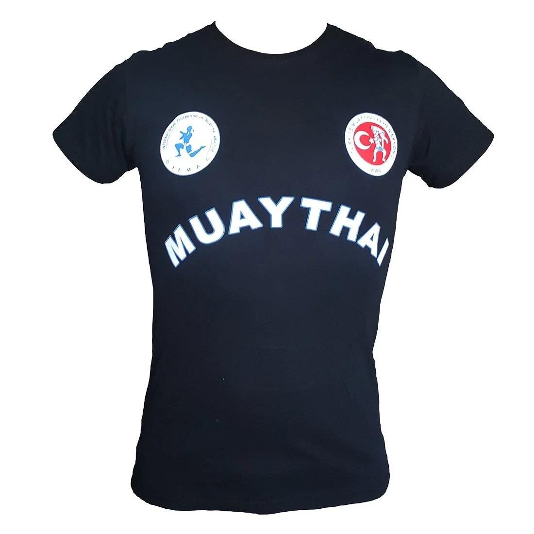 Wasedo Ekonomik Siyah Tişört Muay Thai Tişörtü