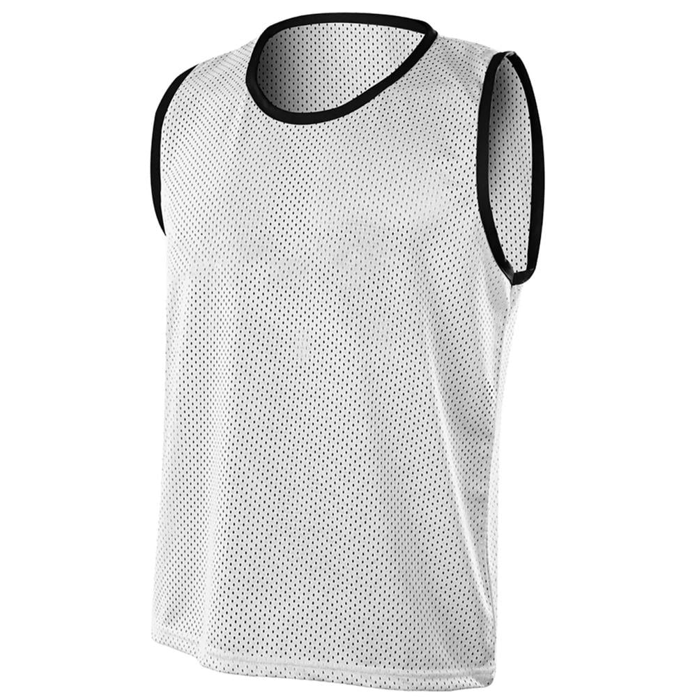 Yetişkin Boy Fileli Sporcu Antrenman Yeleği Bip Yelek Beyaz