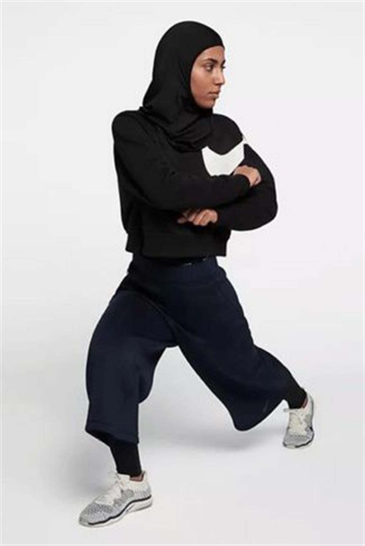 Nike Pro Dri-Fit Hijab Sporcu Başörtüsü Eşarp Siyah XS-S