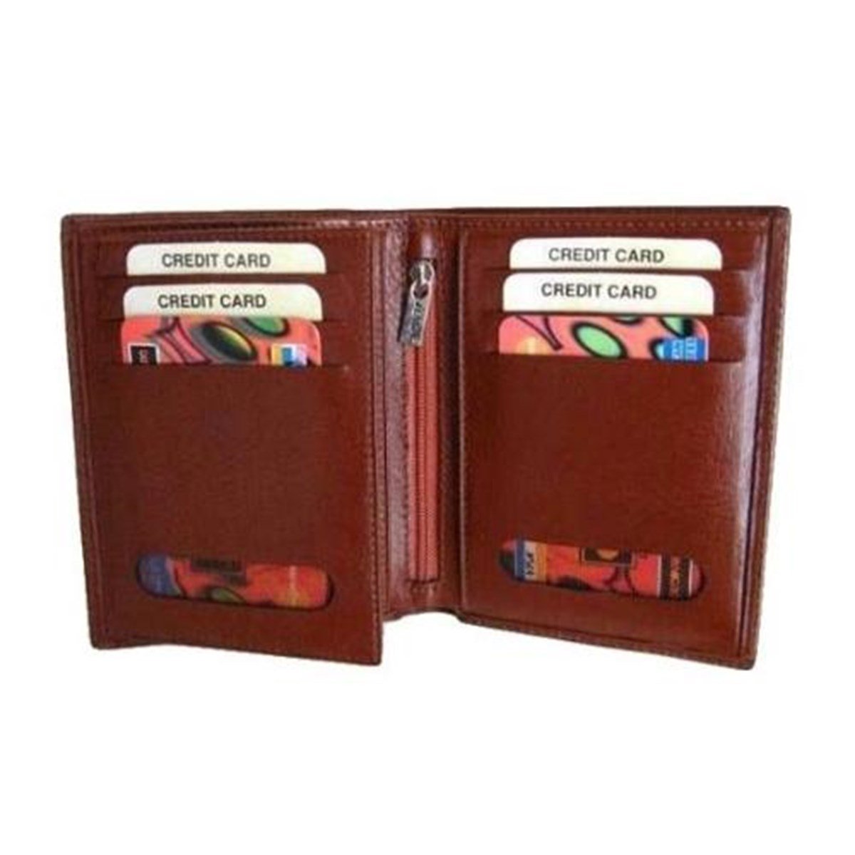 Zenga Orjinal Deri Fermuarlı Erkek Cüzdanı 237-4 Taba