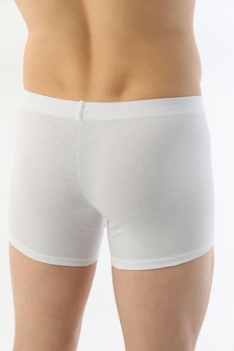 Erkek Elastanlı Beyaz Boxer 810