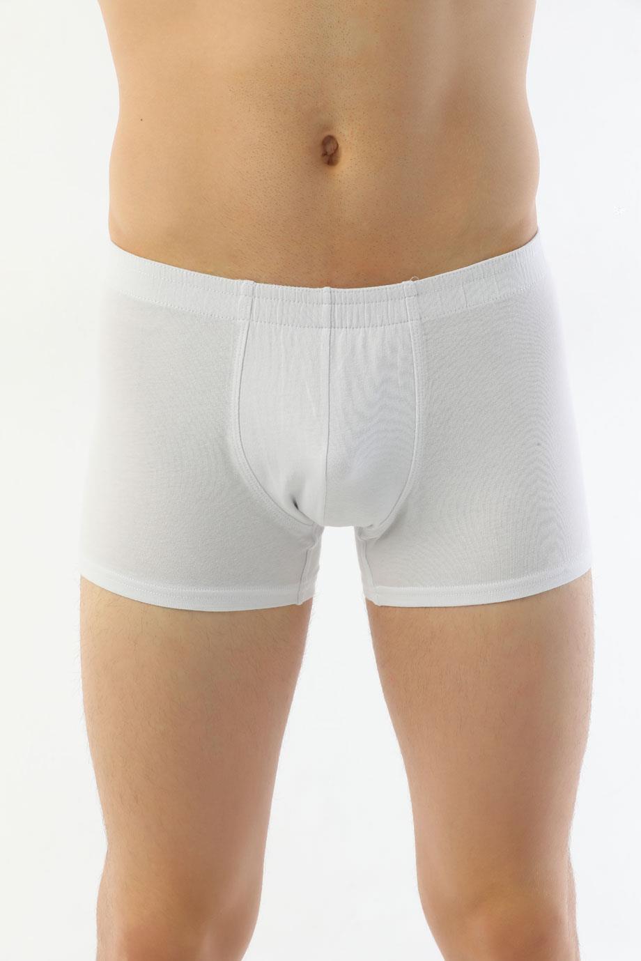 Erkek Elastanlı Beyaz Boxer 810