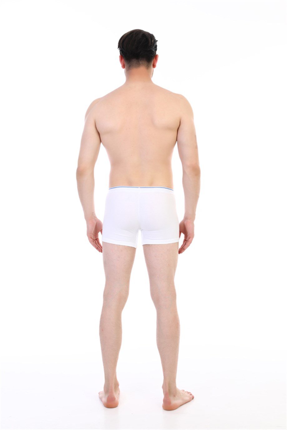 Erkek Elastanlı Cepli Beyaz Boxer 0888