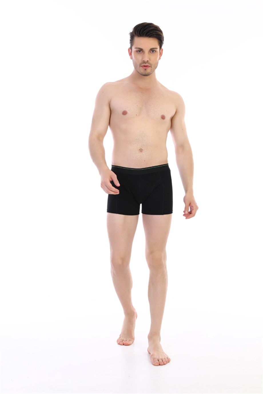 Erkek Elastanlı Siyah Boxer 0889