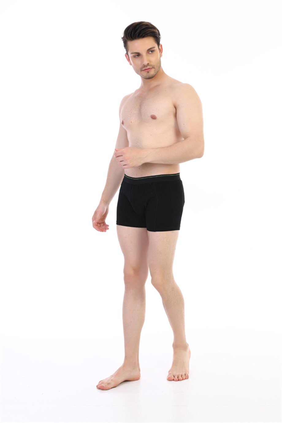 Erkek Elastanlı Siyah Boxer 0889
