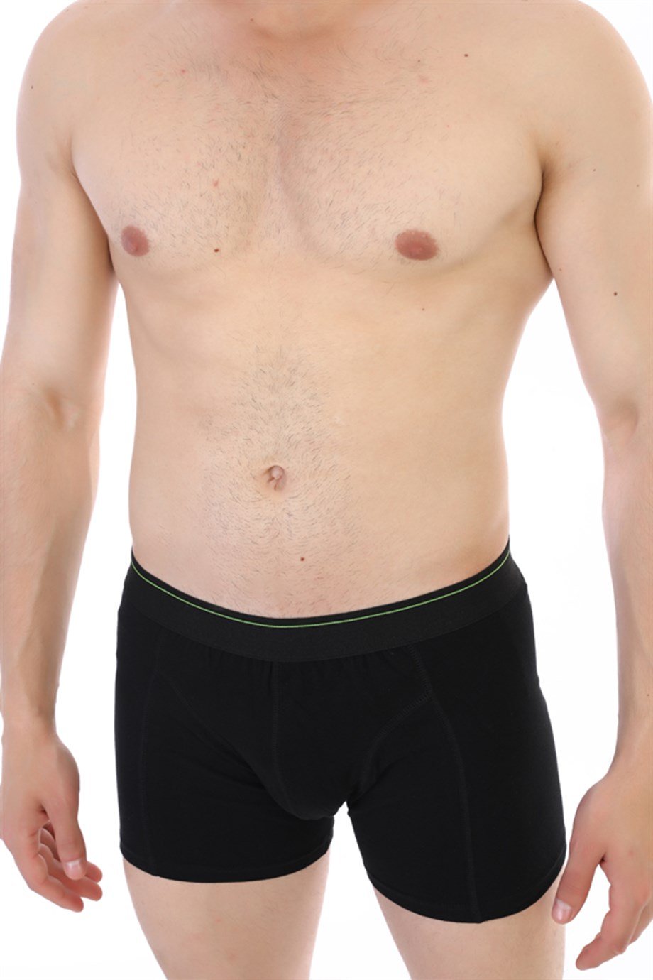Erkek Elastanlı Siyah Boxer 0889