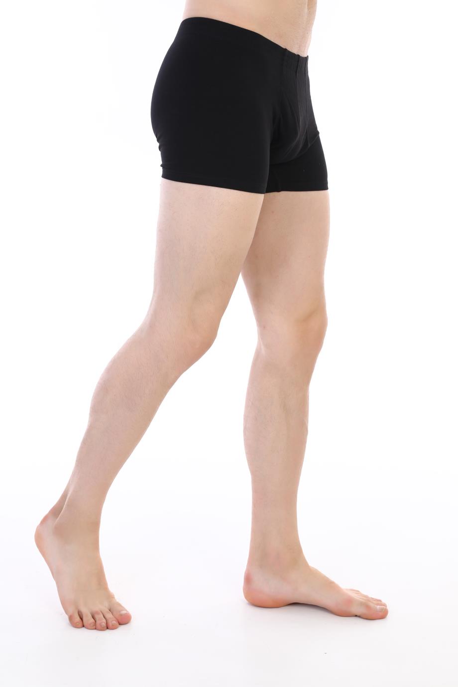 Erkek Elastanlı Siyah Boxer 810