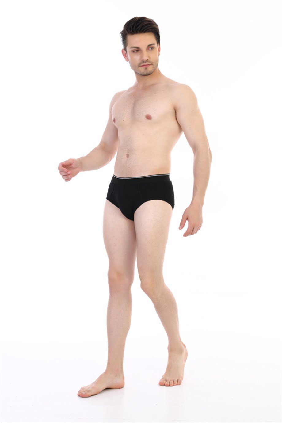 Erkek Elastanlı Siyah Slip 0887