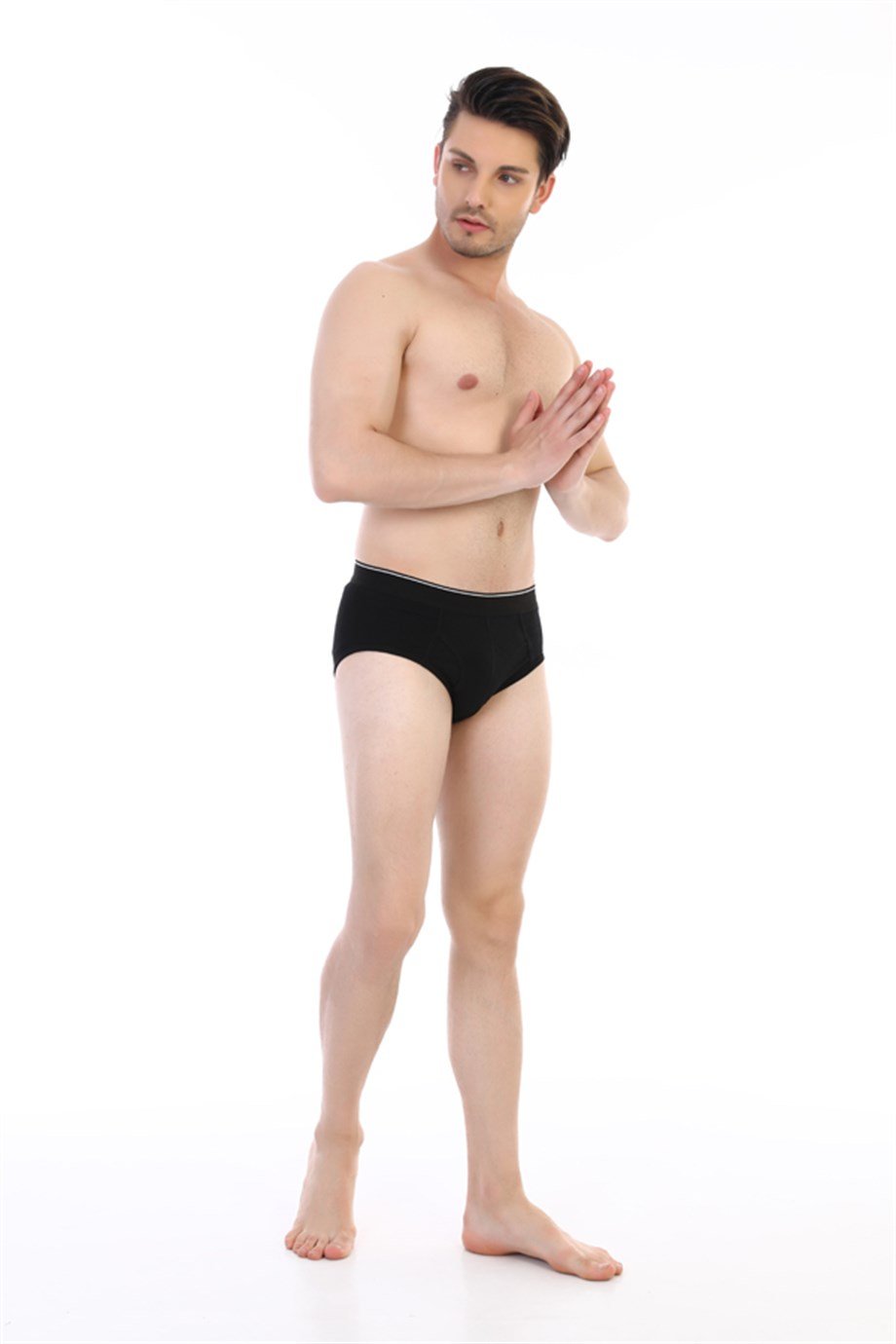 Erkek Elastanlı Siyah Slip 0887