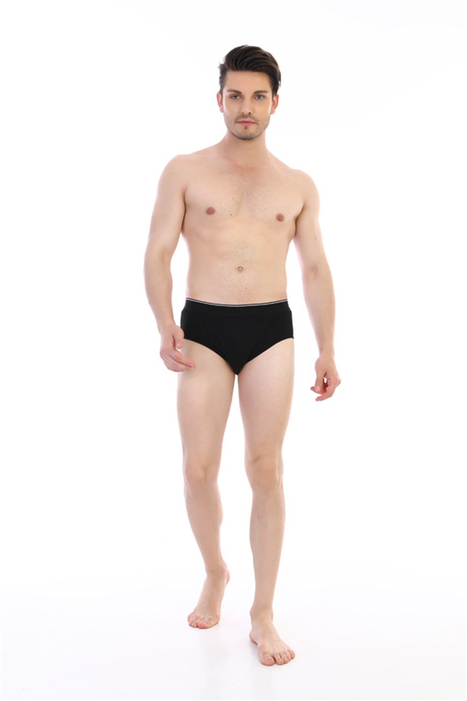 Erkek Elastanlı Siyah Slip 0887
