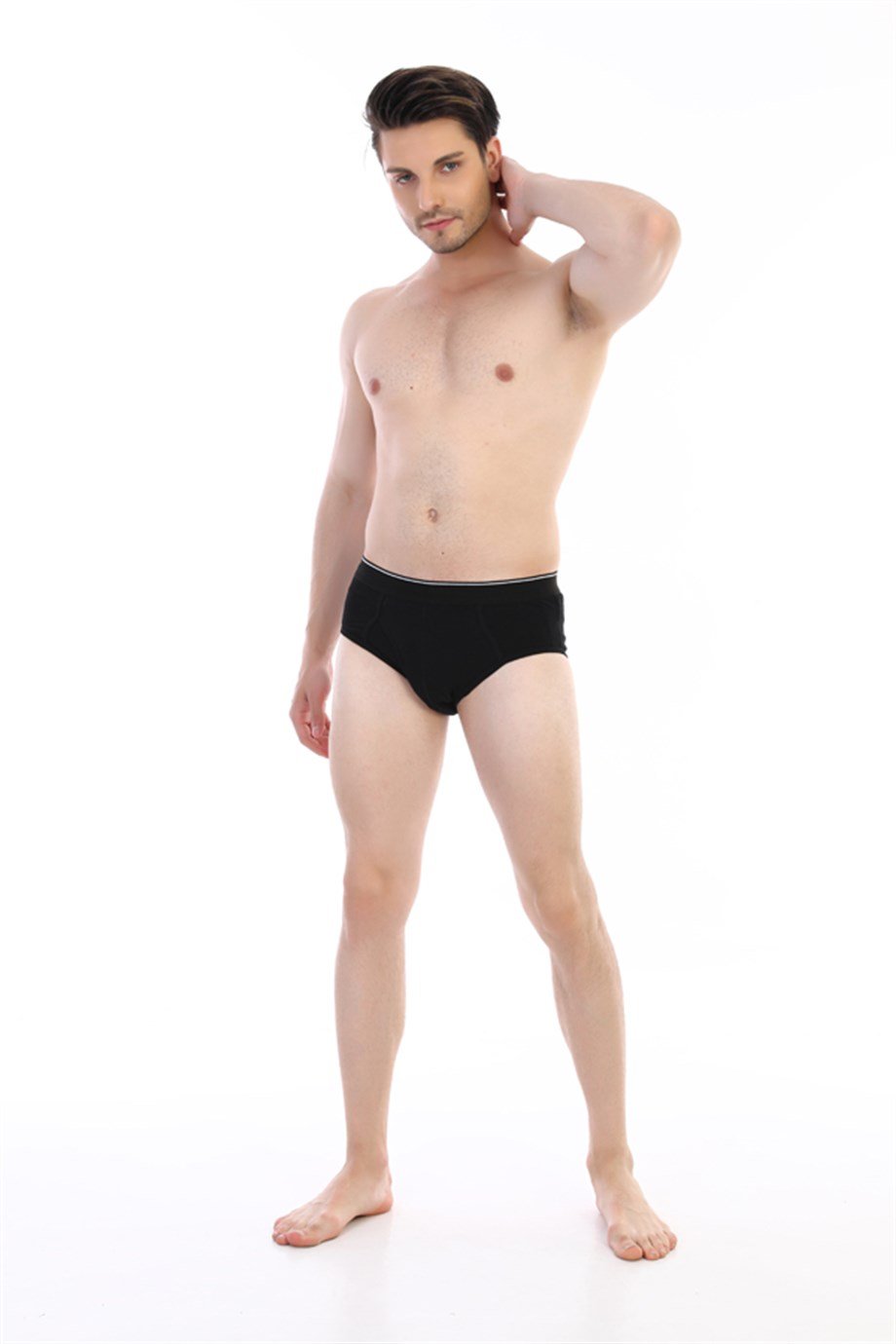 Erkek Elastanlı Siyah Slip 0887