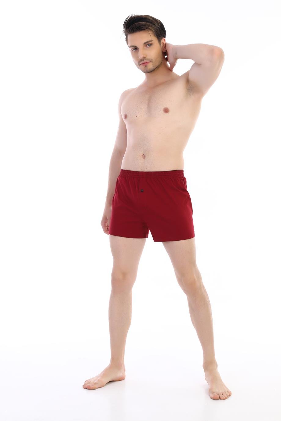 Erkek Penye Bordo Boxer 805
