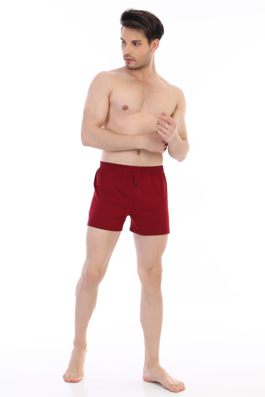 Erkek Penye Bordo Boxer 805