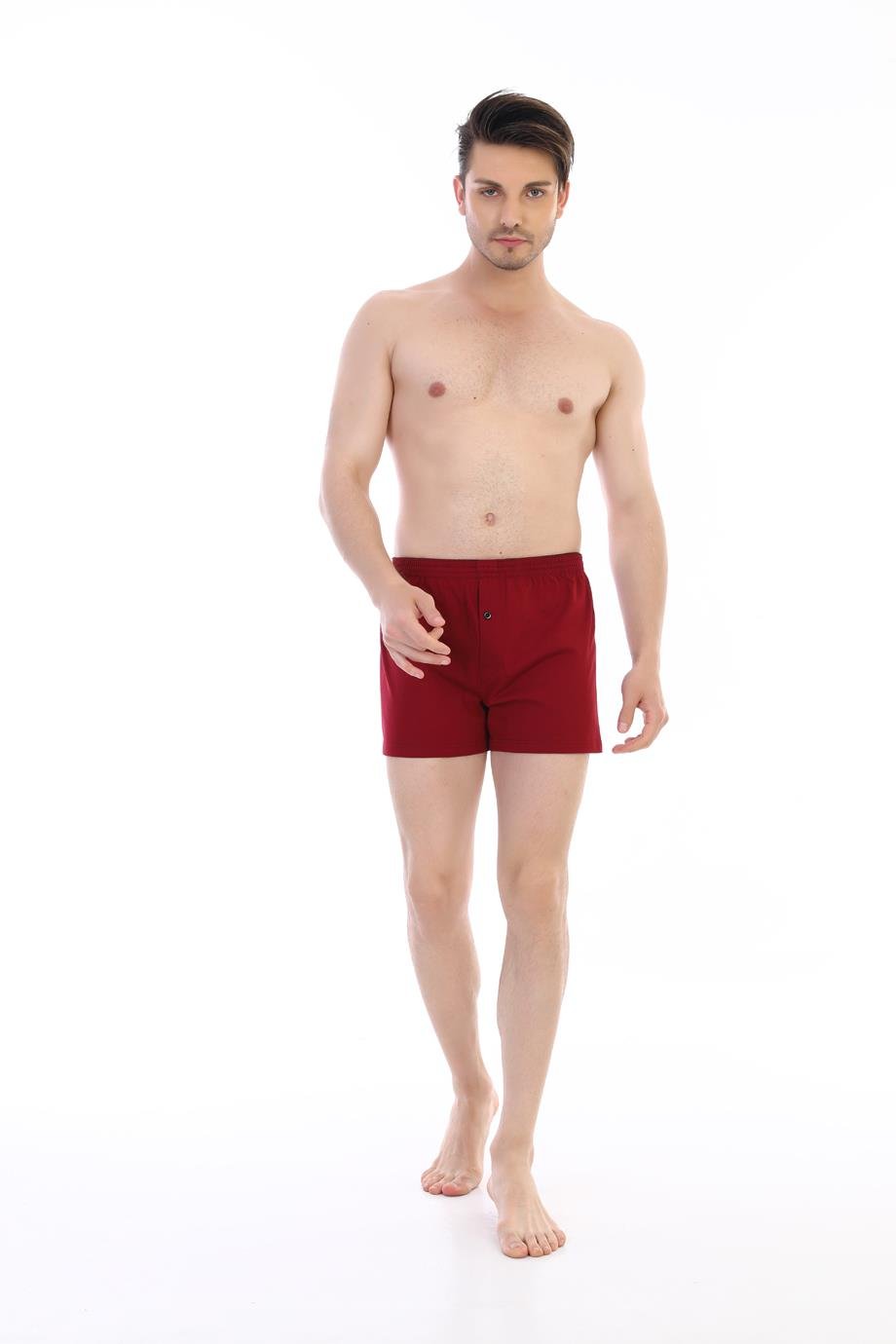 Erkek Penye Bordo Boxer 805