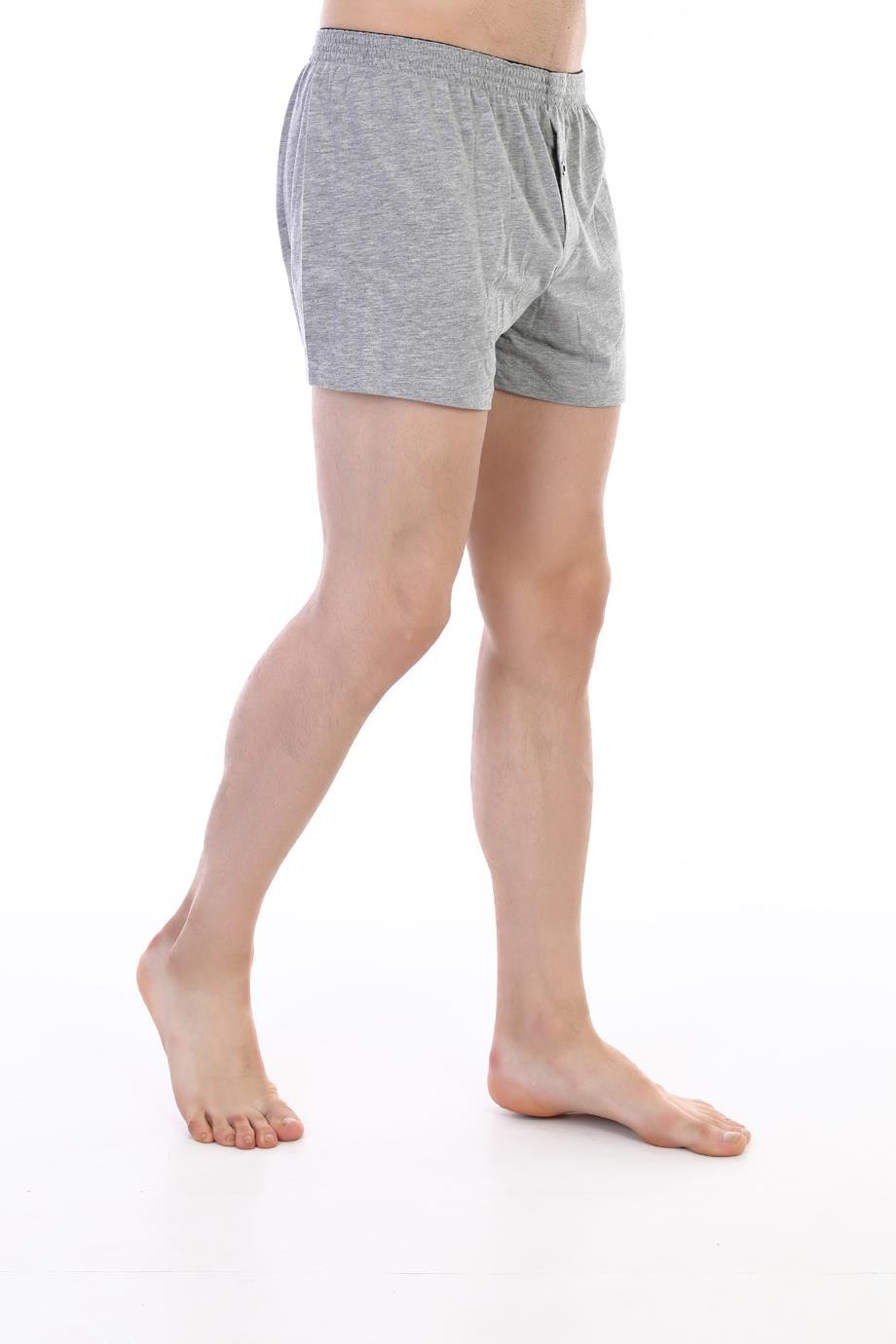 Erkek Penye Gri Boxer 805