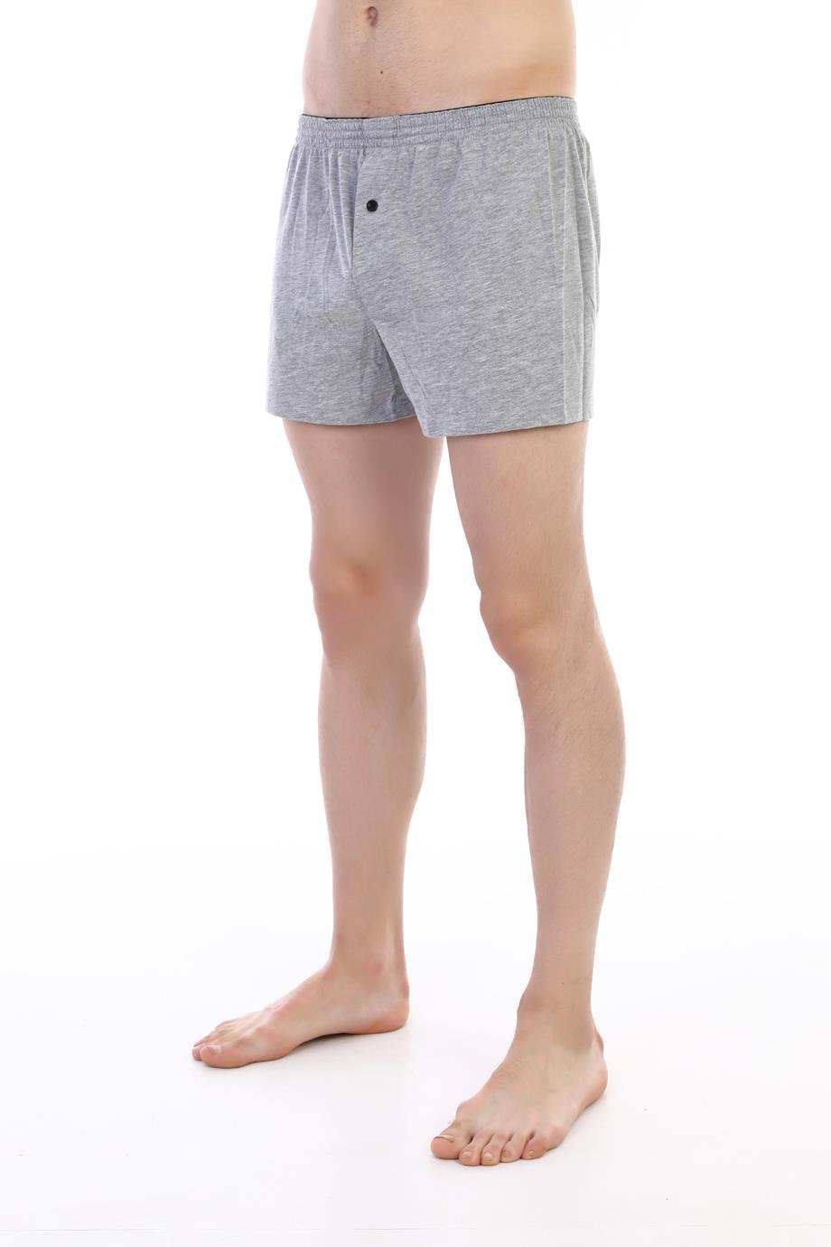 Erkek Penye Gri Boxer 805