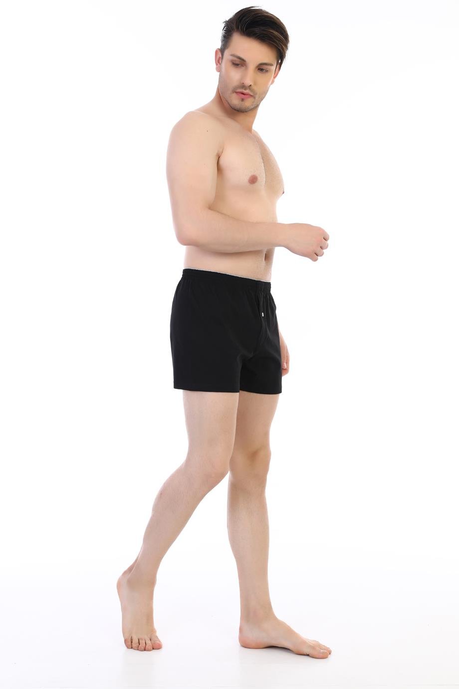 Erkek Penye Siyah Boxer 805