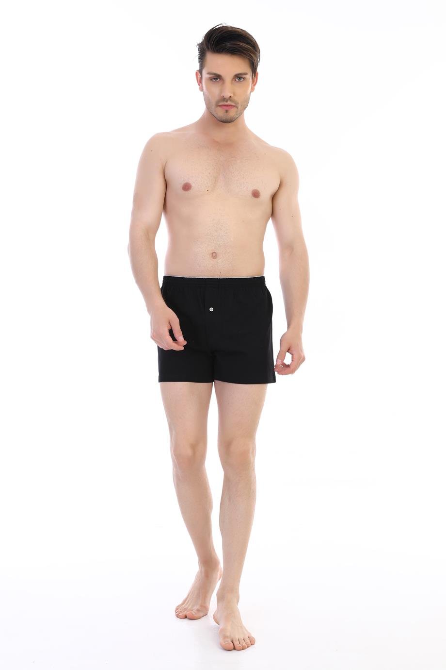 Erkek Penye Siyah Boxer 805