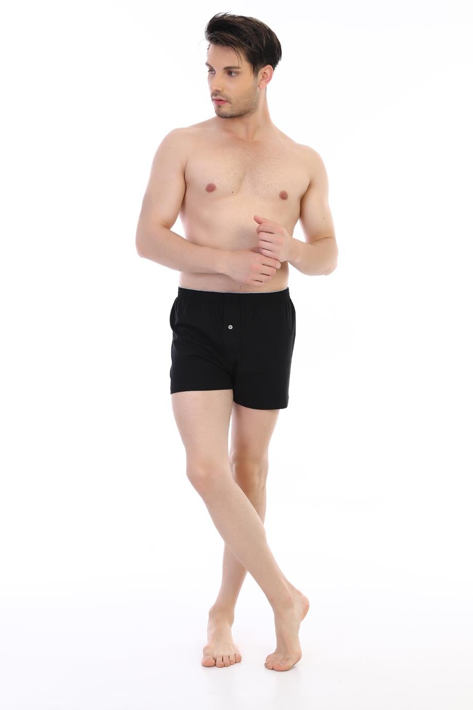 Erkek Penye Siyah Boxer 805