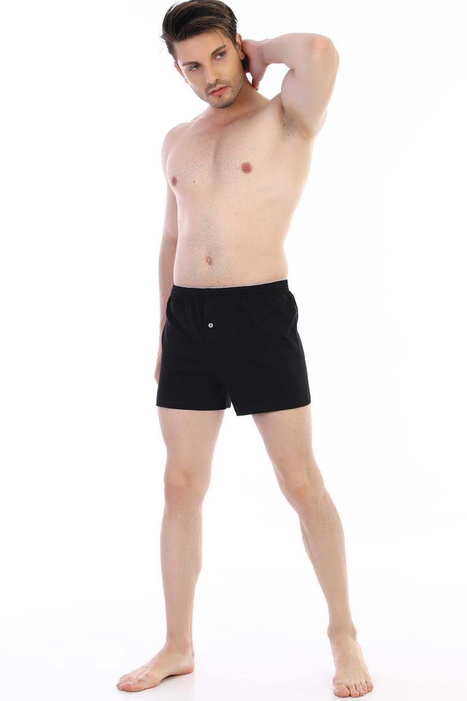 Erkek Penye Siyah Boxer 805