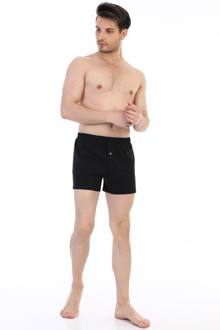 Erkek Penye Siyah Boxer 805