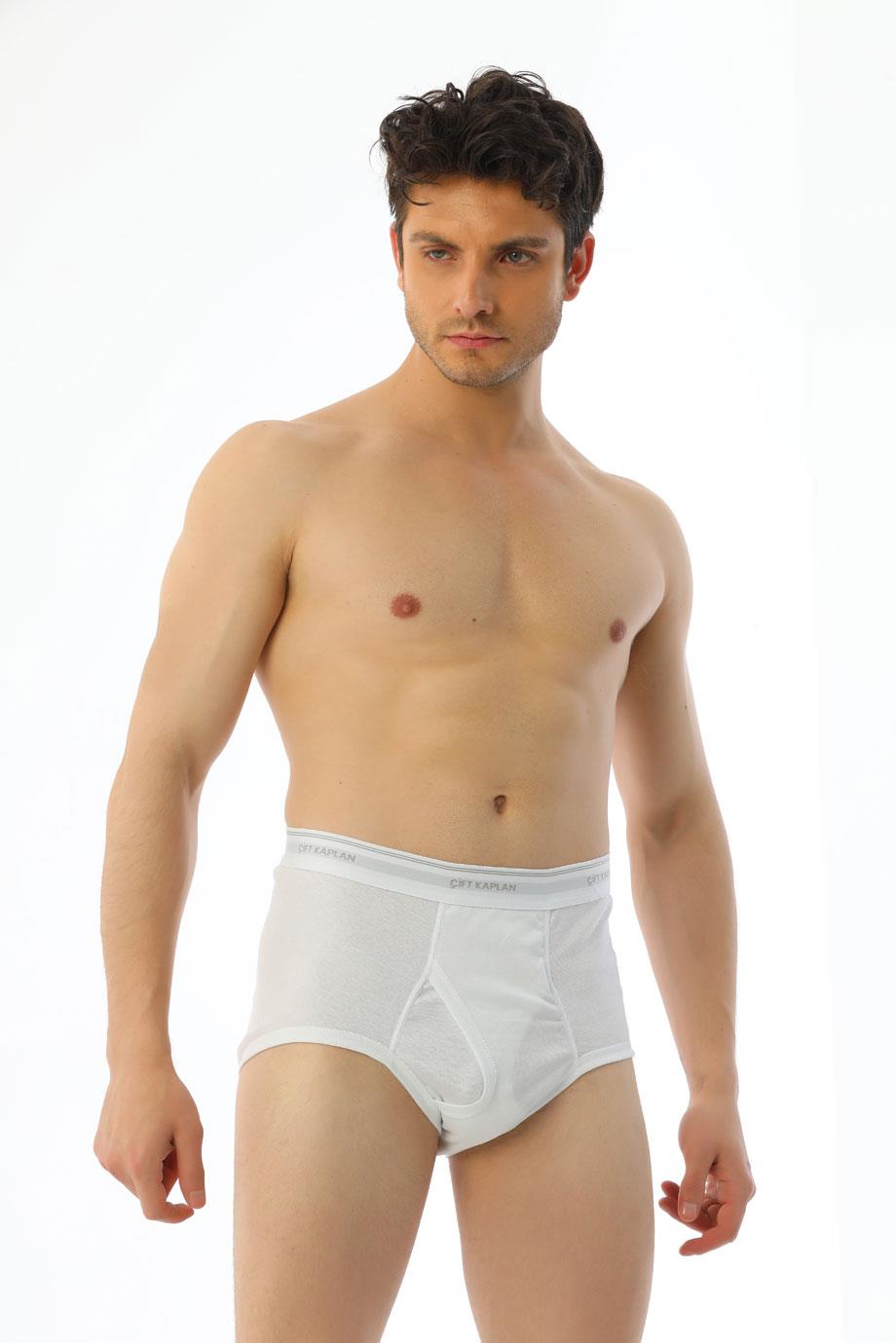 Erkek Ribana Klasik Beyaz Slip 860