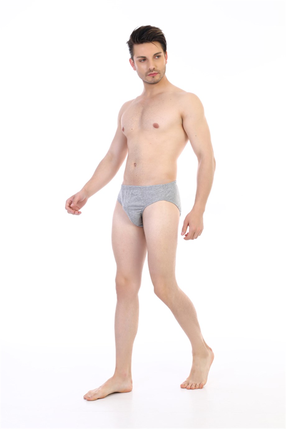 Erkek Süprem Gri Melanj Slip 0741