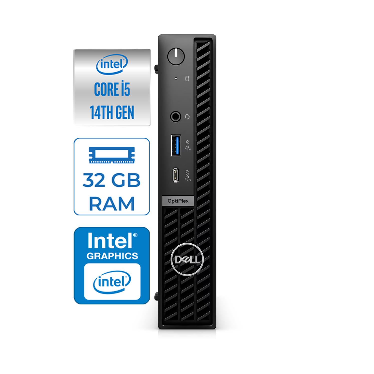 Dell Pc Optıplex 7020MFF Intel Core I5-14500T 32GB DDR5 512GB SSD Windows 11 Pro Mini Masaüstü Bilgisayar N007O7020MFF72