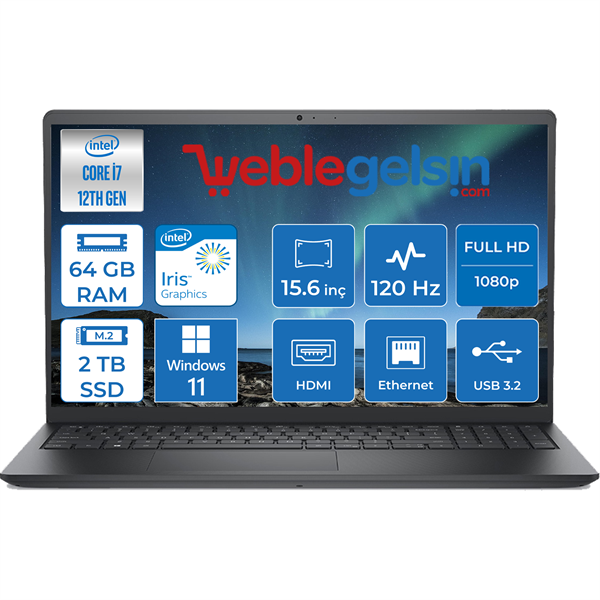 Dell Vostro 3520 Intel Core i7-1255U 64GB 2TB SSD 15.6