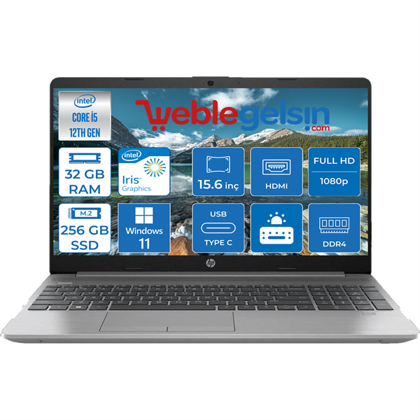 Hp 250 G9 Intel Core i5 1235U 32GB 256GB SSD Intel® Iris® Xe Graphics 15.6