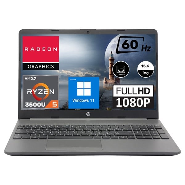 HP 255 G8 Amd Ryzen 5 3500U 16GB 512GB SSD Windows 10 Pro 15.6