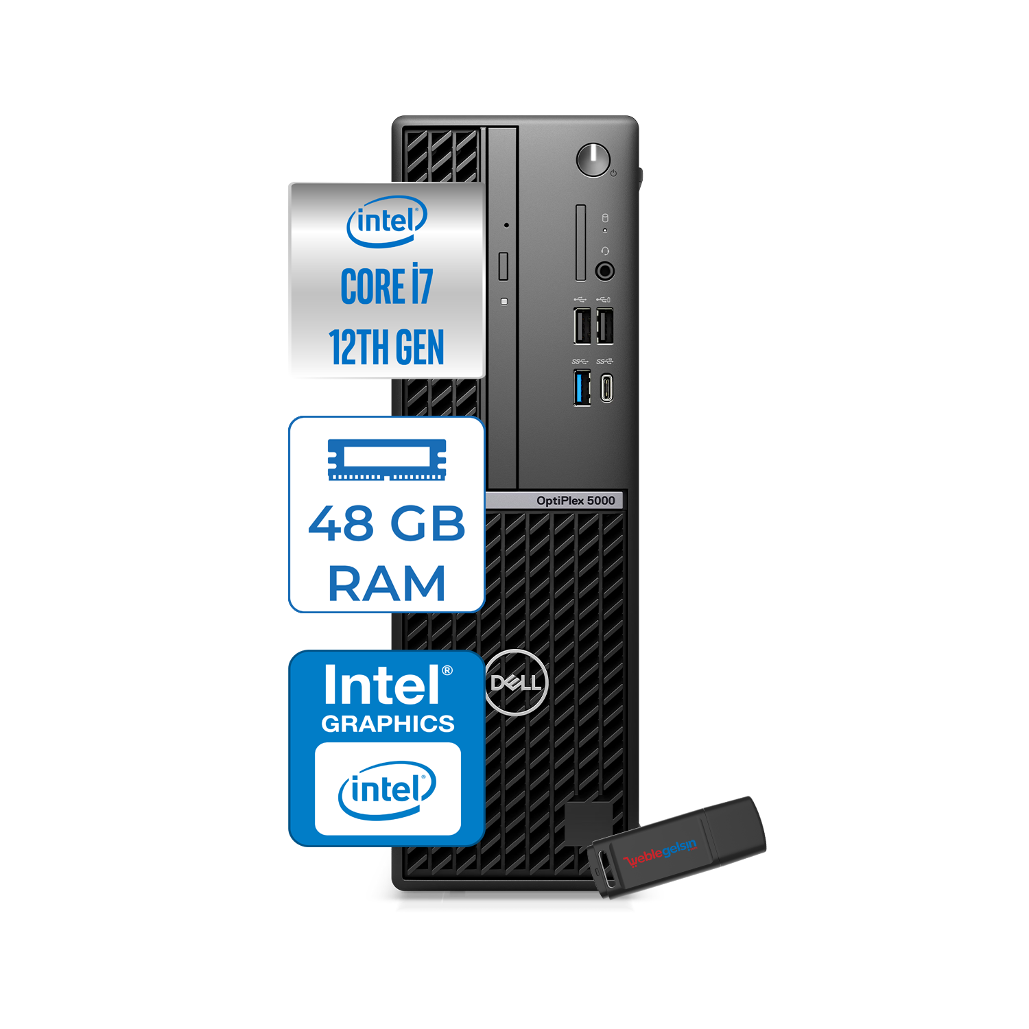 Lenovo V55T Gen2 AMD Ryzen 7-5700G 32GB 2TB SSD 4GB RX550 FreeDos Masaüstü Bilgisayar 11RR0013TXR10