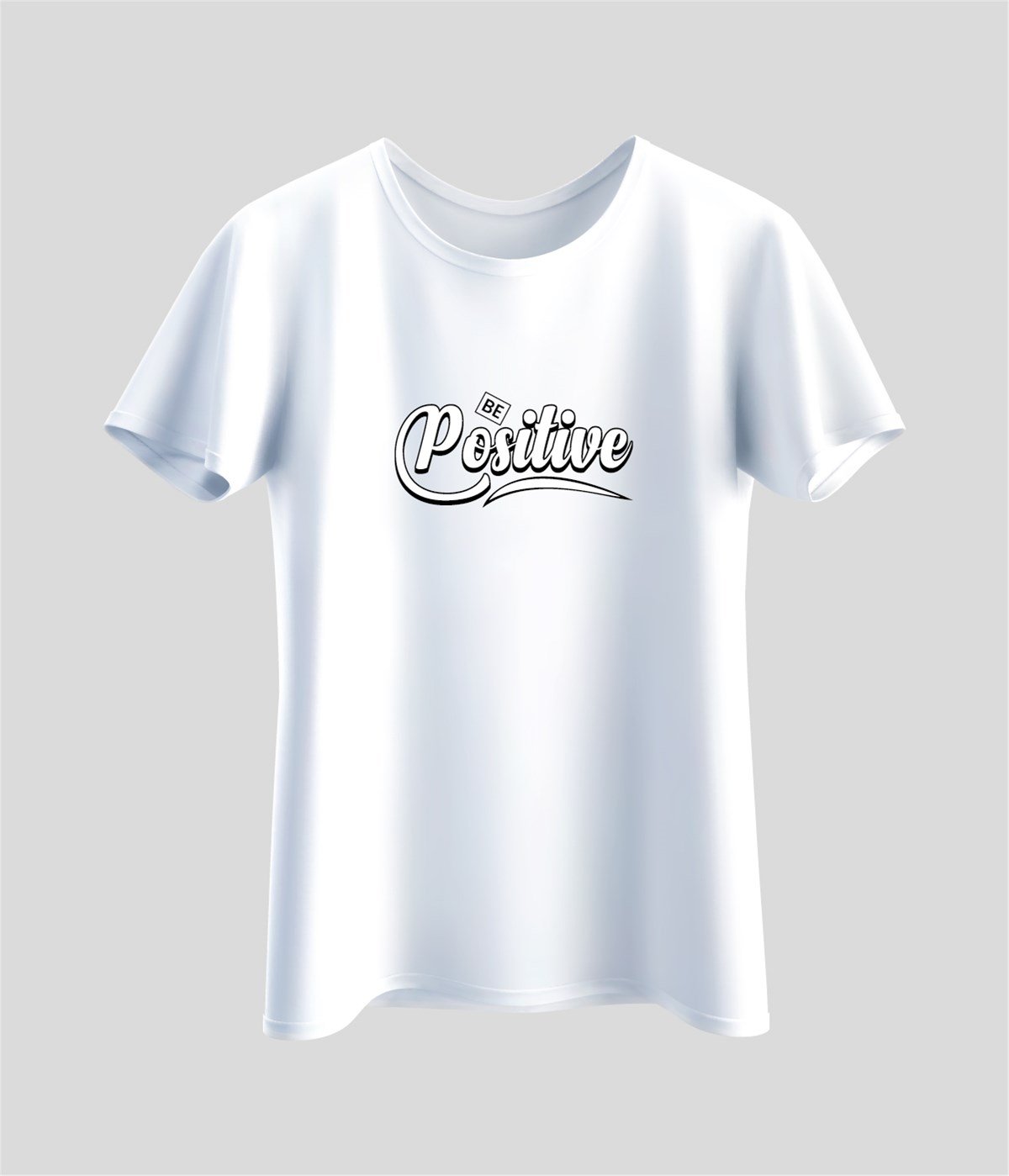 Be Positive Baskılı T-Shirt