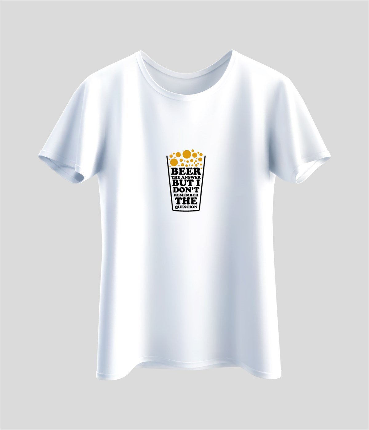 Beer The Answer Baskılı T-Shirt