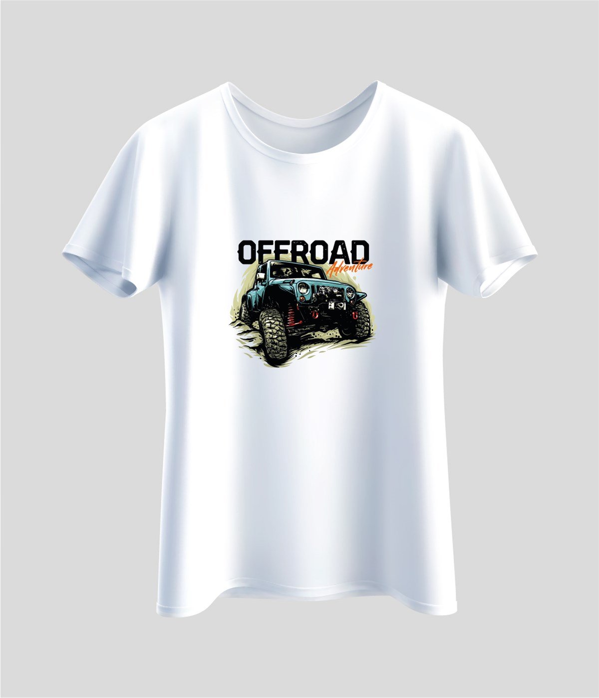 Offroad Adventure Baskılı T-Shirt