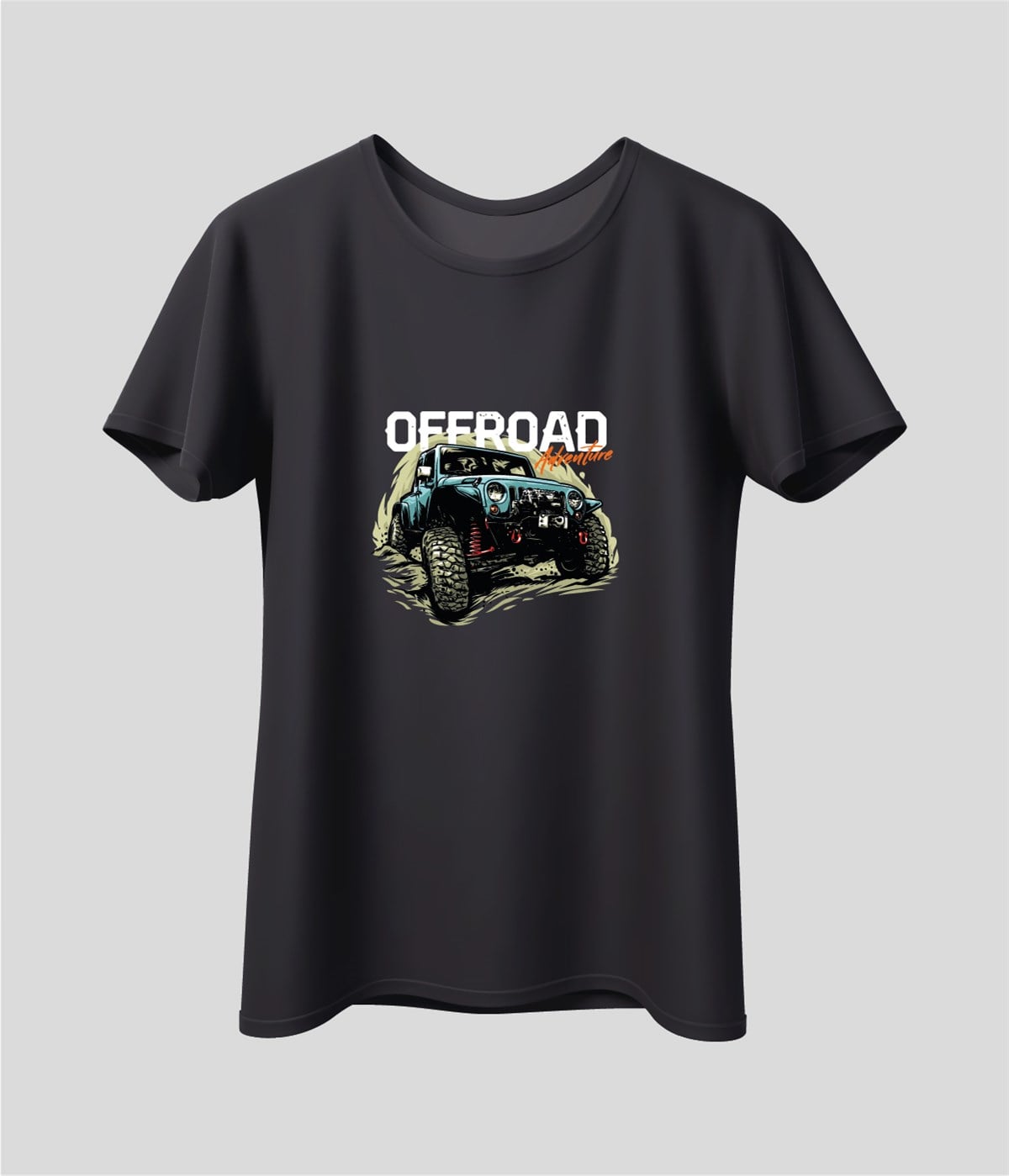 Offroad Adventure Baskılı T-Shirt
