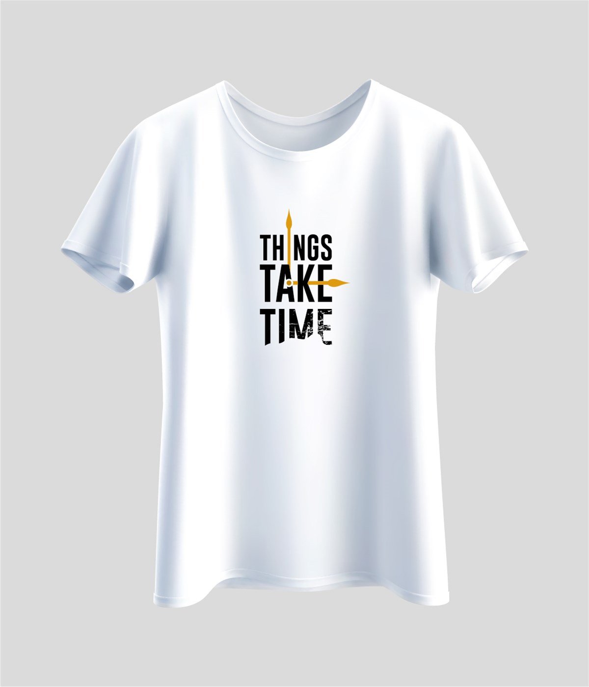 Things Take Time Baskılı T-Shirt