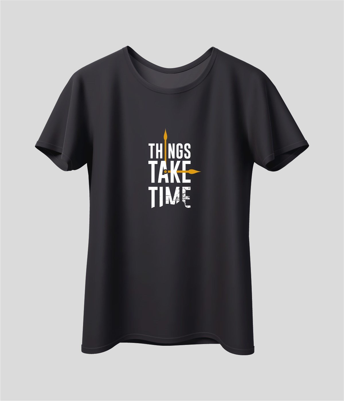Things Take Time Baskılı T-Shirt