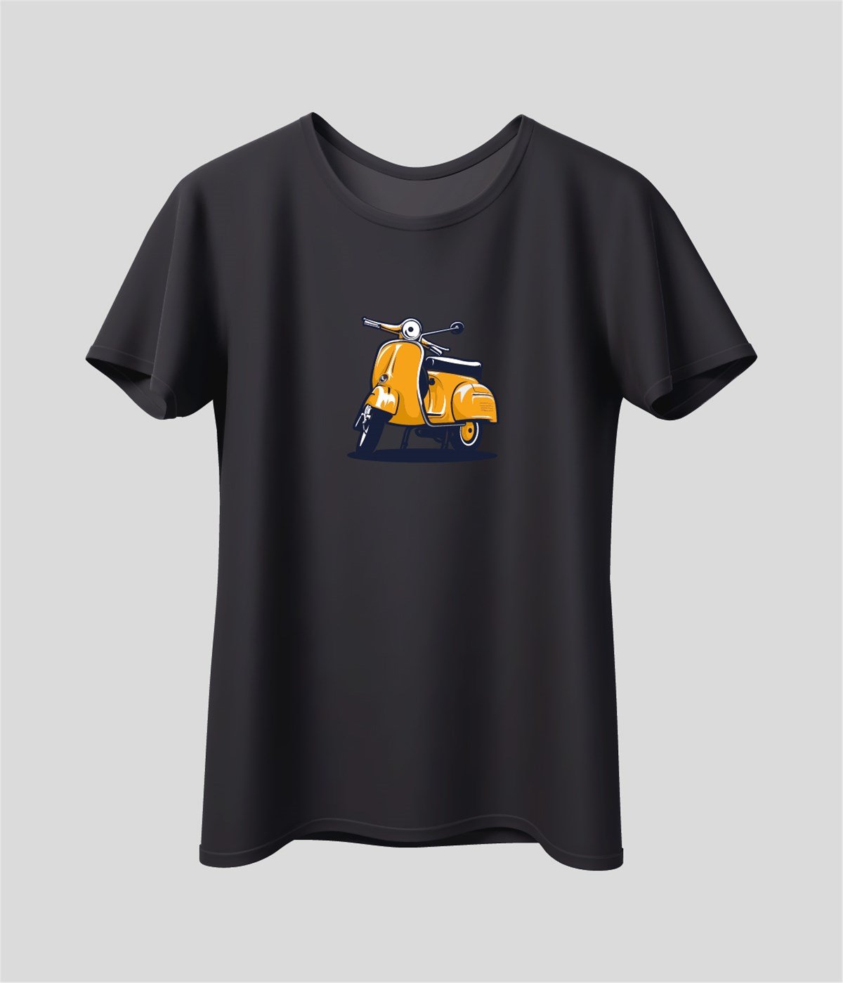 Turuncu Vespa Baskılı Unisex T-Shirt